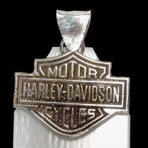 Sterling Silver Native American Motorcycle Pendant Handmade New 2.25”